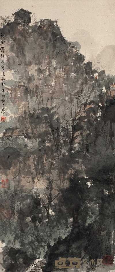 傅抱石 金刚坡 立轴 85.5×36cm
